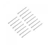 sourcing map 15 Pcs 17mm Watch Link Cotter Pin Assortment, Stainless Steel 0.9mm Dia. Watch Strap Bars Split Pin for Watchband Repair, Silver Tone