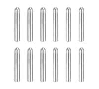 sourcing map 15 pcs 304 Stainless Steel Dowel Pins, 4x12 mm Round Head Flat Chamfered End Metal Dowel Pin Shelf Support Pegs Rod Fasten Elements for Furniture DIY Project