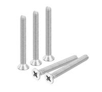 sourcing map 15 pcs #8-32x1-1/2 inches Machine Screws Phillips Pan Cross Head Screws Fasteners Bolts 304 Stainless Steel Silver for Wall Socket,House Repairs