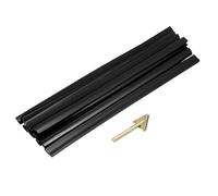 sourcing map 15 Pcs 8 Inch Plastic Welding Rods, 9.5mm x 200mm PE Welding Strip with Smoothing Tools for Repairing Bumpers Kayaks, Black