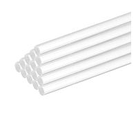 sourcing map 15 Pcs Acrylic Round Rods 3/16" x 10" Clear Acrylic Dowel Rods Sticks Plastic Sticks Strip for Model Making DIY Crafts Lighting Gardening Decorations - 5mm x 250mm