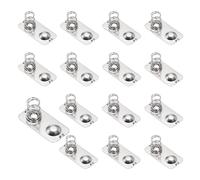 sourcing map 15 Pcs Battery Spring Metal Contact Plate 24mm x 11mm Positive Negative Bipolar Conversion Nickeling Plate for Battery Holder and Electronic Toys