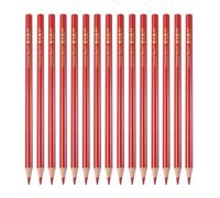 sourcing map 15 PCS Colored Pencils Set, Wooden Oil Based Colored Drawing Pencils for Artists Art Supplies for Teens Adults, Red