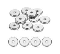 sourcing map 15 Pcs Flat Round Spacer Beads 10mm Stainless Steel Heishi Beads Rondelle Disc Loose Bead for Jewelry Making Earring Bracelet Necklace, Silver 2mm ID x 2mm H