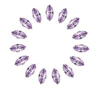 sourcing map 15 Pcs Horse Eye Shape Rhinestones, 10 x 5 mm Marquise Point Back Rhinestone Beads Glass Crystal Faceted Gems for Jewelry Making DIY Crafts Costume Crystal, Purple