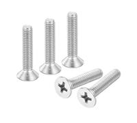 sourcing map 15 pcs M4-0.7x20 Machine Screws Phillips Pan Cross Head Screws Fasteners Bolts 304 Stainless Steel Silver for Wall Socket,House Repairs