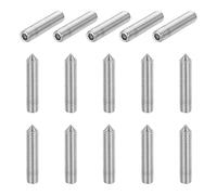 sourcing map 15 Pcs M8x40mm Cone Point Set Screws, 304 Stainless Steel Hex Socket Grub Screws for Bathroom Fixtures Repair Furniture DIY Project