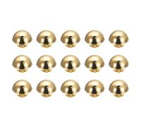 sourcing map 15 Pcs Round Studs Rivets, 15mm Metal Spikes and Studs Decoration Screw Back Studs for Leather Bags Belt Clothes Shoes Purse Supplies DIY Craft Making, Gold