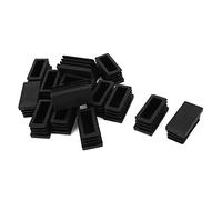 sourcing map 15 Pieces Black Plastic Blanking End Caps Tube Inserts 20mm x 40mm