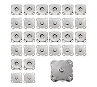 sourcing map 15 Sets Magnetic Snap 0.71 Inch Metal Fasteners Sew on Magnets Clasps Replacement Magnetic Closures for Purses Clothing Totes Bags Wallet Fabric Sewing DIY Crafts, Gunmetal