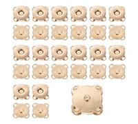 sourcing map 15 Sets Magnetic Snap 0.71 Inch Metal Fasteners Sew on Magnets Clasps Replacement Magnetic Closures for Purses Clothing Totes Bags Wallet Fabric Sewing DIY Crafts, Gold Tone