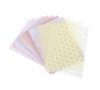 sourcing map 15 Sheets Scrapbook Textured Paper, Beige Handmade Craft Paper and Mesh Fabric for Scrapbook Planner Book Card Junk Journal Supplies Card DIY Project, 5.1x7.1 Inch