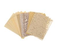 sourcing map 15 Sheets Scrapbook Textured Paper, Yellow Handmade Craft Paper and Mesh Fabric for Scrapbook Planner Book Card Junk Journal Supplies Card DIY Project, 3.9x5.5 Inch