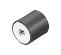 sourcing map 15 x 15mm M4 Thread Female Rubber Mounts,Vibration Isolators,Replaces Anti Vibration Pads Flat Silentblock Base Block 8pcs
