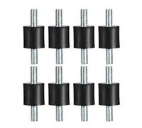 sourcing map 15 x 15mm Rubber Mounts,Vibration Isolators,Shock Absorber with M5 x 15mm Studs 8pcs