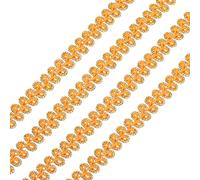 sourcing map 15 Yard Braid Lace Trim, 1/2 Inch Decorated Gimp Trim for Sewing Costume DIY Crafts Jewelry Making Orange