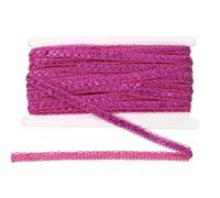 sourcing map 15 Yards 0.4 Inch Metallic Sequin Trim Sparkle Braid Ribbon Sequin Trim Sewing Ribbon for Sewing Craft Dress Costumes, Rose Red