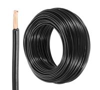 sourcing map 150 Feet Electrical Wire Insulated Stranded Copper 14 AWG Hook Up Wire Cable THHN Wire Residential, Industrial, Grounding, Electrical Rated for 600 Volts, UL listed, Black