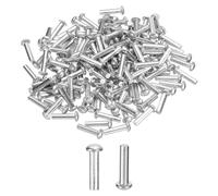 sourcing map 150 Pcs Brazier Head Solid Aluminum Rivets, M3 Dia x 12mm Length Round Head Aluminum Boat Rivets for Repairing Boats, Machinery, Aircraft, Automobile Industry