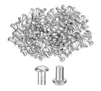 sourcing map 150 Pcs Brazier Head Solid Aluminum Rivets, M3 Dia x 5mm Length Round Head Aluminum Boat Rivets for Repairing Boats, Machinery, Aircraft, Automobile Industry