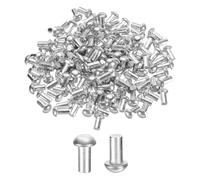 sourcing map 150 Pcs Brazier Head Solid Aluminum Rivets, M4 Dia x 8mm Length Round Head Aluminum Boat Rivets for Repairing Boats, Machinery, Aircraft, Automobile Industry