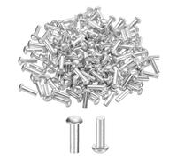 sourcing map 150 Pcs Brazier Head Solid Aluminum Rivets, M5 Dia x 16mm Length Round Head Aluminum Boat Rivets for Repairing Boats, Machinery, Aircraft, Automobile Industry