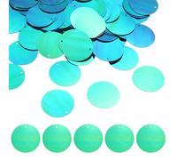 sourcing map 150 PCS Flat Round Sequins, 30mm/1.2 Inch Large Sequins for Craft Resin Gradient AB Black Loose Sequins Paillettes with Single Holes for DIY Crafts Sewing Embroidery Clothing