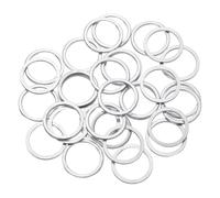 sourcing map 150 Pcs M16 Flat Washer, Aluminum Round Seal Gaskets 20mm OD 1.5mm Thick Flat Spacers for Screws Bolts Machinery Repair Accessories, Outdoor Construction, Silver Tone