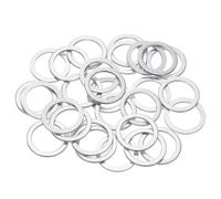 sourcing map 150 Pcs M18 Flat Washer, Aluminum Round Seal Gaskets 24mm OD 1.5mm Thick Flat Spacers for Screws Bolts Machinery Repair Accessories, Outdoor Construction, Silver Tone