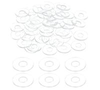 sourcing map 150 Pcs M2 PVC Flat Washers Clear Plain Washer 2mm ID 5mm OD 0.3mm Thick Round Flat Spacers for Screws Bolts Glass Shower Door Handle Bathroom