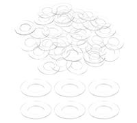 sourcing map 150 Pcs M6 PVC Flat Washers Clear Plain Washer 6mm ID 12mm OD 0.5mm Thick Round Flat Spacers for Screws Bolts Glass Shower Door Handle Bathroom
