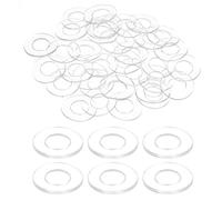sourcing map 150 Pcs M6 PVC Flat Washers Clear Plain Washer 6mm ID 12mm OD 1mm Thick Round Flat Spacers for Screws Bolts Glass Shower Door Handle Bathroom