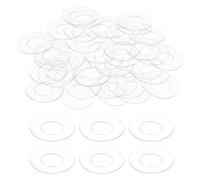 sourcing map 150 Pcs M8 PVC Flat Washers Clear Plain Washer 8mm ID 16mm OD 0.3mm Thick Round Flat Spacers for Screws Bolts Glass Shower Door Handle Bathroom