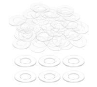 sourcing map 150 Pcs M8 PVC Flat Washers Clear Plain Washer 8mm ID 16mm OD 1mm Thick Round Flat Spacers for Screws Bolts Glass Shower Door Handle Bathroom