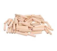 sourcing map 150 Pcs Wooden Dowel Pins, 6 x 30mm (0.24 x 1.18 Inch) Wood Dowels Rods, Fluted Dowel Joints for Grooved Woodworking Furniture Craft