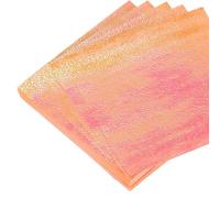 sourcing map 150 Sheet Glitter Origami Paper 6x6 Inch Shiny Sparkly Square Folding Sheet 15x15cm Iridescent Paper for DIY Art, Craft Decor, Orange