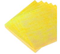 sourcing map 150 Sheet Glitter Origami Paper 6x6 Inch Shiny Sparkly Square Folding Sheet 15x15cm Iridescent Paper for DIY Art, Craft Decor, Yellow