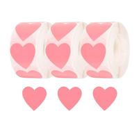 sourcing map 1500pcs Pink Heart Stickers 1 Inch Self-Adhesive Stickers Coding Label for DIY Crafts Homework, Office, Shop, Home, Classroom Marking