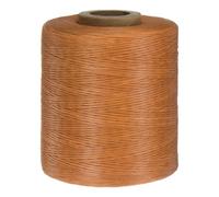 sourcing map 150D 0.8mm Flat Waxed Thread 1061 Yards Polyester Leather Sewing Waxed String Hand Stitching Waxed Cord for Leather Stitching Sewing Bookbinding DIY Craft Light Brown