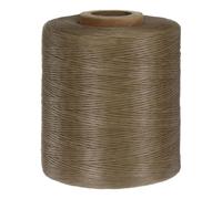 sourcing map 150D 0.8mm Flat Waxed Thread 1061 Yards Polyester Leather Sewing Waxed String Hand Stitching Waxed Cord for Leather Stitching Sewing Bookbinding DIY Craft Gray Brown