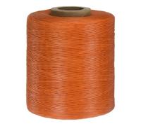 sourcing map 150D 0.8mm Flat Waxed Thread 1061 Yards Polyester Leather Sewing Waxed String Hand Stitching Waxed Cord for Leather Stitching Sewing Bookbinding DIY Craft Orange