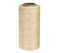 Sourcing Map 150D 0.8mm Flat Waxed Thread 284 Yards Polyester Leather Sewing String for Hand Stitching, Bookbinding, DIY Craft - Beige