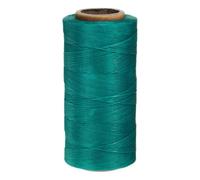 sourcing map 150D 0.8mm Flat Waxed Thread 284 Yards Polyester Leather Sewing Waxed String Hand Stitching Waxed Cord for Leather Stitching Sewing Bookbinding DIY Craft Peacock Green