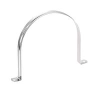 sourcing map 150mm(5.9") Rigid Pipe Strap, 2 Holes Tube Straps 201 Stainless Steel Tension Tube Clip Clamp 4pcs