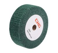 sourcing map 150mm x 50mm 240 Grit Non-Woven Polishing Burnishing Wheel Nylon Wire Drawing Abrasive Flap Wheel for Stainless Steel Copper Green