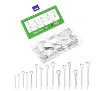 sourcing map 150Pcs 15 Sizes 304 Stainless Steel Cotter Pin Split Pin Assortment Kit, Split Cotter Fastener Clips for Household Appliances, Sports Equipment, Car Mechanics Repair (Silver)