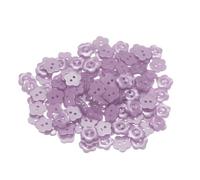 sourcing map 150pcs 20L Flower Sewing Buttons 1/2"(12.5mm) Resin Star 2-Hole Craft Replacement Buttons for Sewing Clothing and DIY, Light Purple