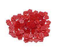 sourcing map 150pcs 20L Flower Sewing Buttons 1/2"(12.5mm) Resin Star 2-Hole Craft Replacement Buttons for Sewing Clothing and DIY, Red