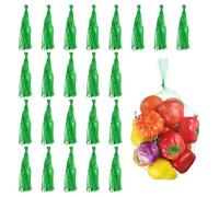 sourcing map 150pcs Egg Hatching Bags, 20 Inch Mesh Nylon Netting Reusable Produce Mesh Bags Strong Stretchable Plastic Seafood Boil Bags for Fruits Vegetables Storage, Green