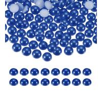 sourcing map 150Pcs Half Pearl for Crafts, 14mm Plastic Half Flatback Imitation Pearls Cabochon Loose Beads Rhinestone for DIY Crafts Clothing Tumbler Shoes Embellishment Nail (Dark Blue)